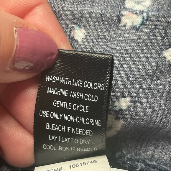 Torrid Floral Dress Size 1 Blue Flower Summer Adjustable Straps Easter Cottage - Picture 9 of 13